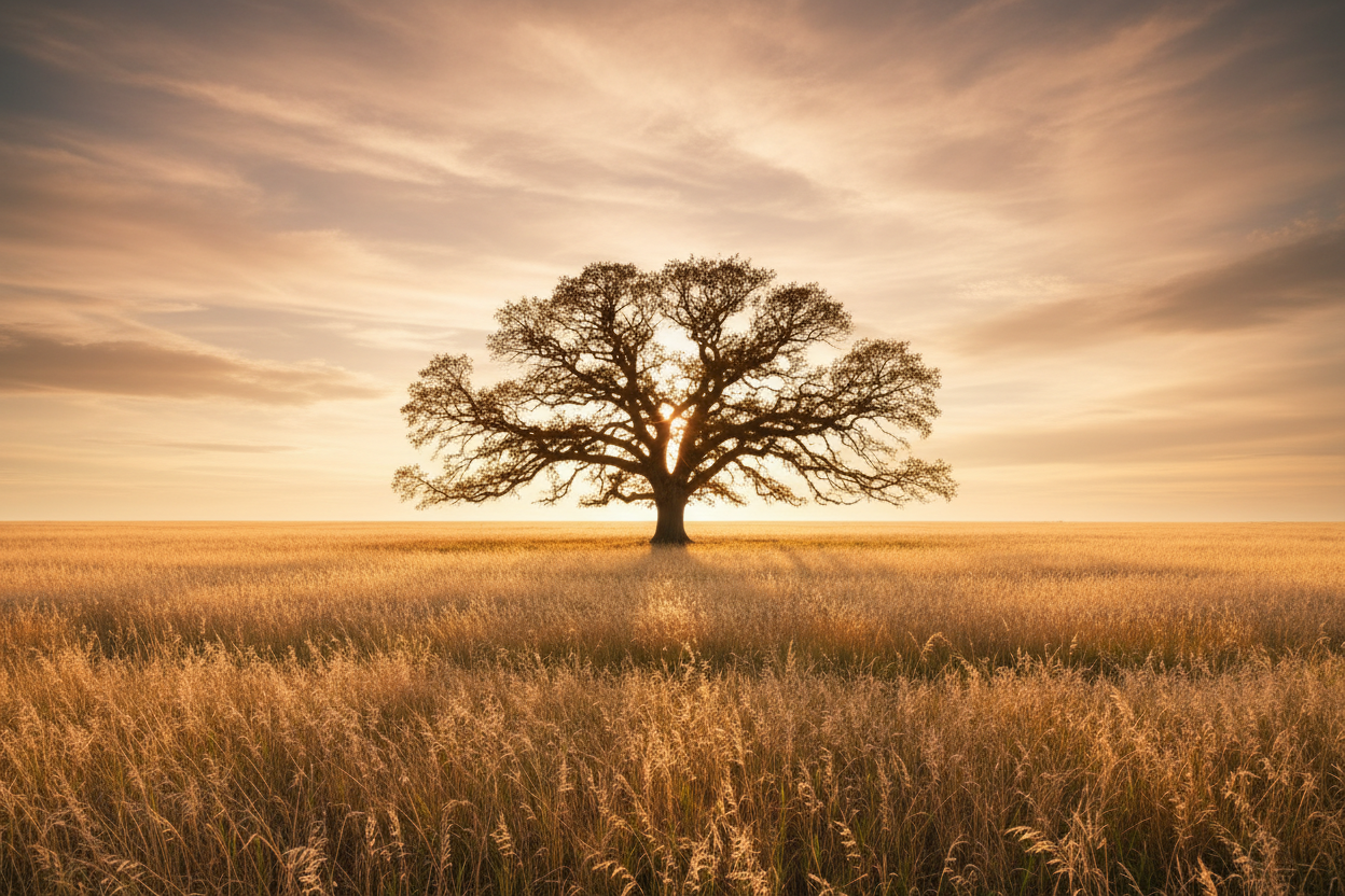 Lone Tree at Sunset